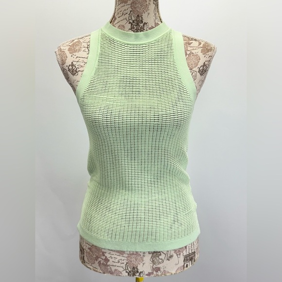 SOLID & STRIPED Pistachio Green CARSON Ribbed Fitted Tank Top size M - Picture 1 of 12